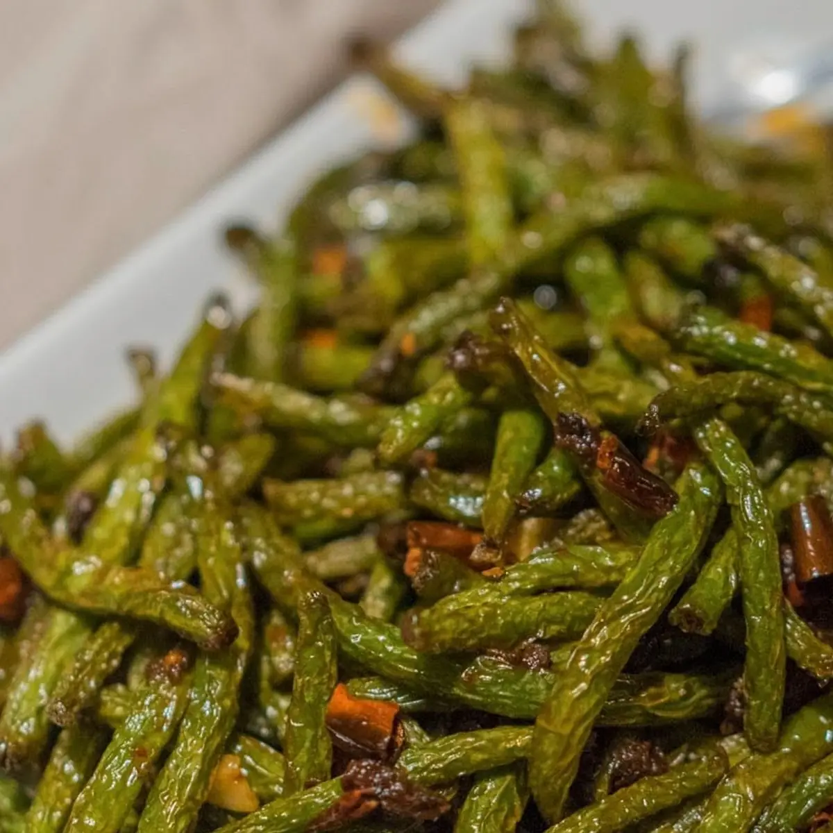 dry-fried green beans 干煸四季豆